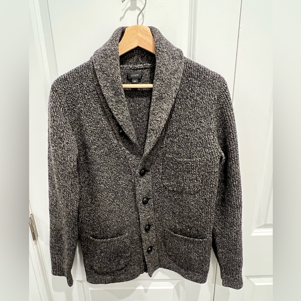 Jcrew men’s Lambswool shawl collar cardigan sweater